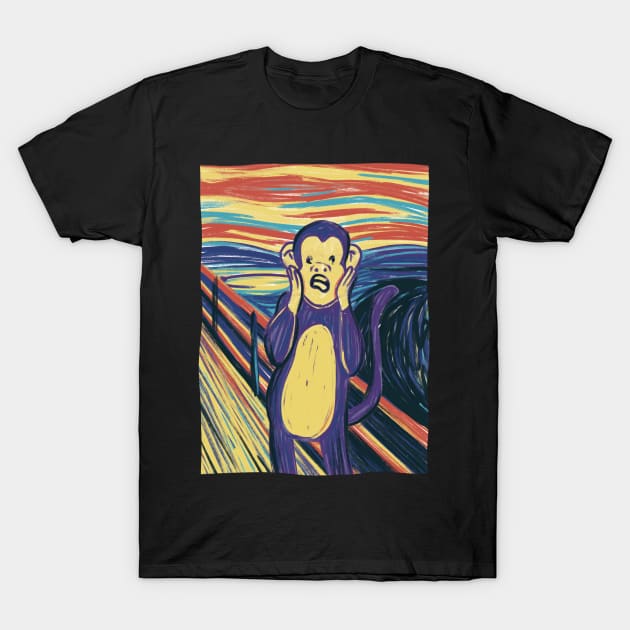 Primate Scream Expressionism T-Shirt by Life2LiveDesign